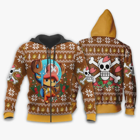 DiveSart - Tony Tony Chopper Ugly Christmas Pull et Hoodie One Piece Anime Noël